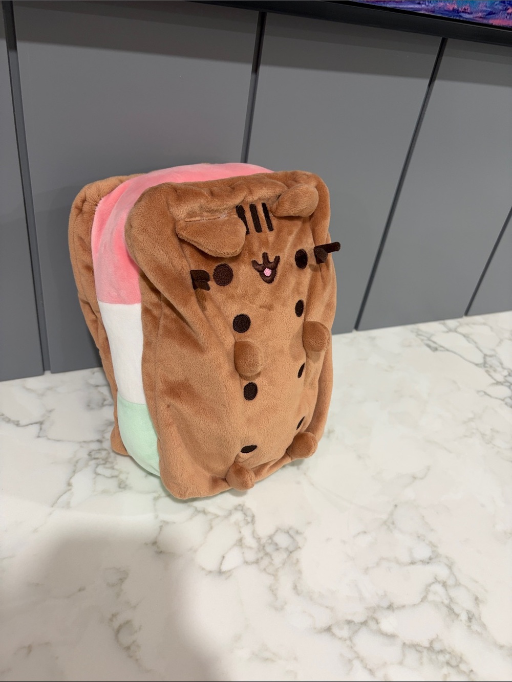 GUND Pusheen Neapolitan Ice Cream Sandwich 9.5" Plush